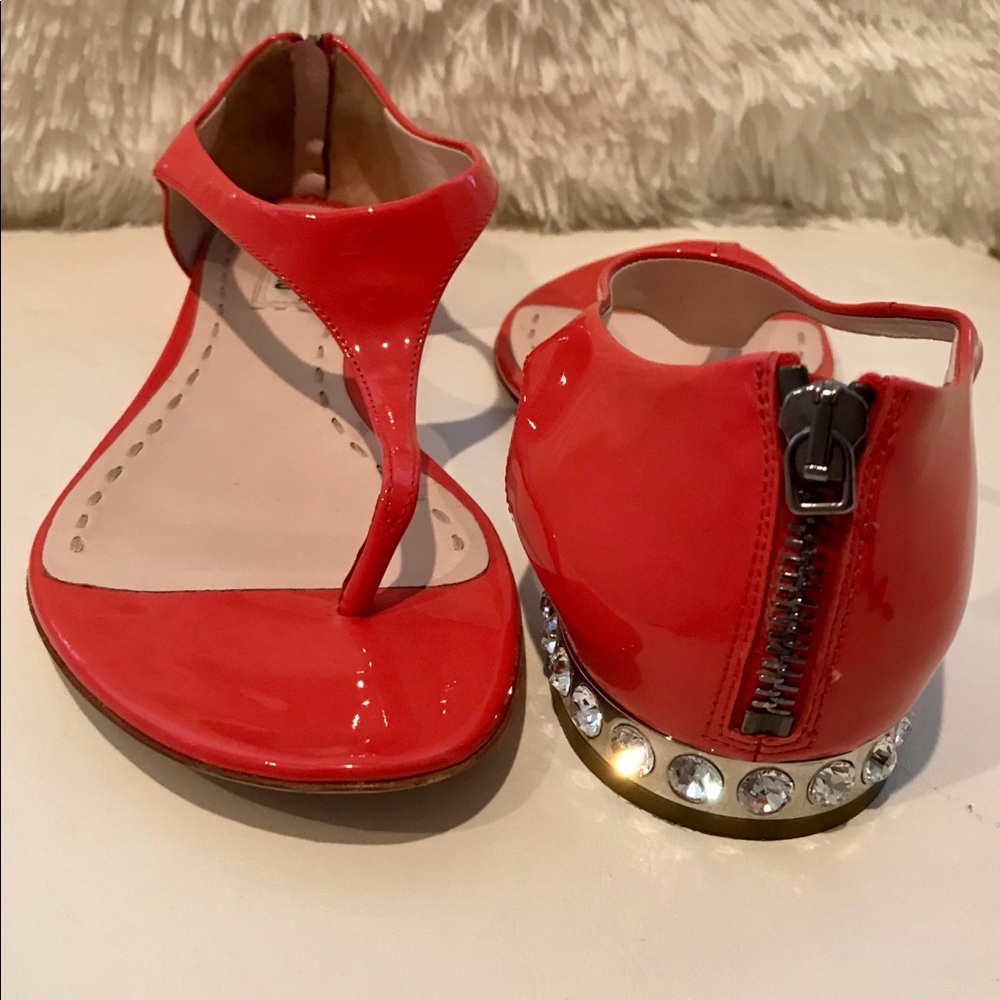 *Authentic* Miu Miu embellished thong sandals.
